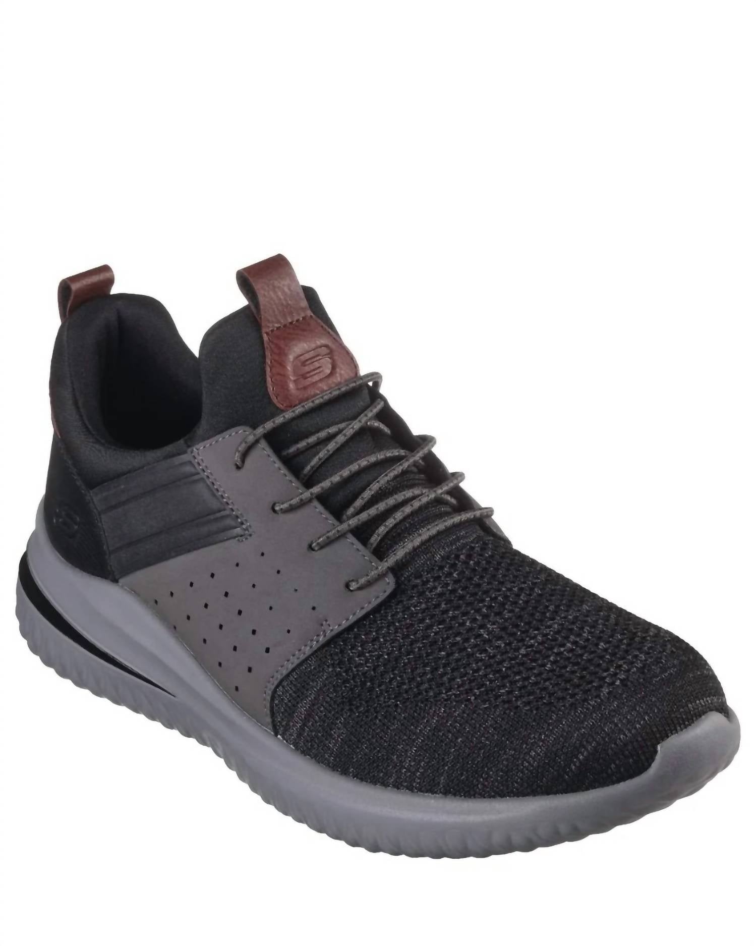 Skechers Men's Delson 3.0 Shoes in black gray - men's sneaker - view 4