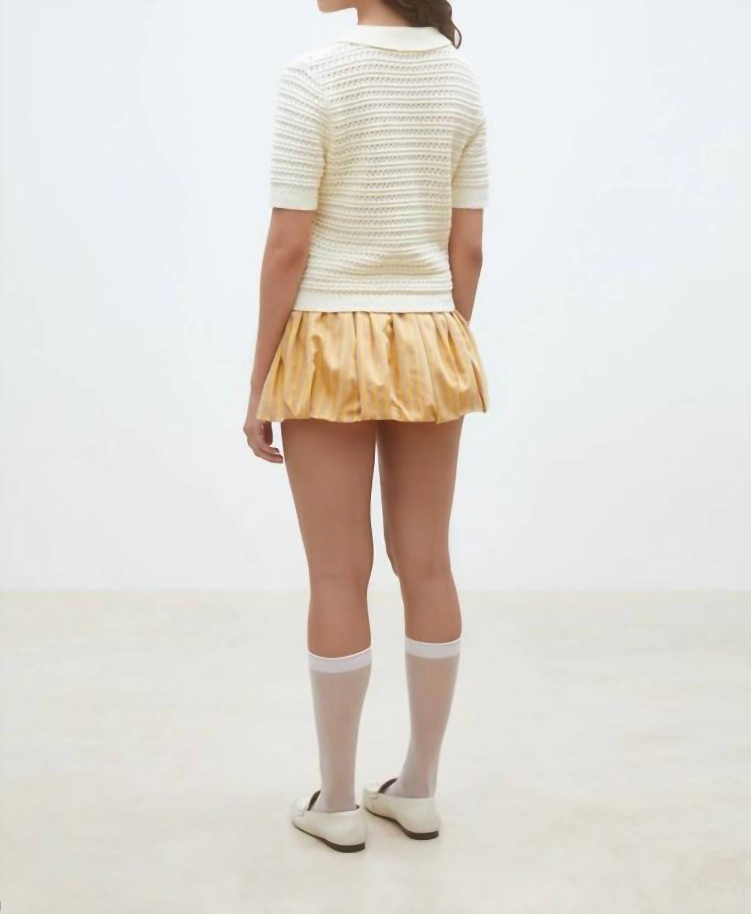 Suncoo - Praka Fancy Knit Polo Sweater