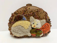 Mary Frances - Cat Naps White Kitty Crossbody Clutch Purse