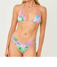 Lilly Pulitzer Trey Bikini Bottom in multi crazy quilt - women's swimwear