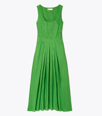 Tory Burch - Pleated Linen Midi Dress