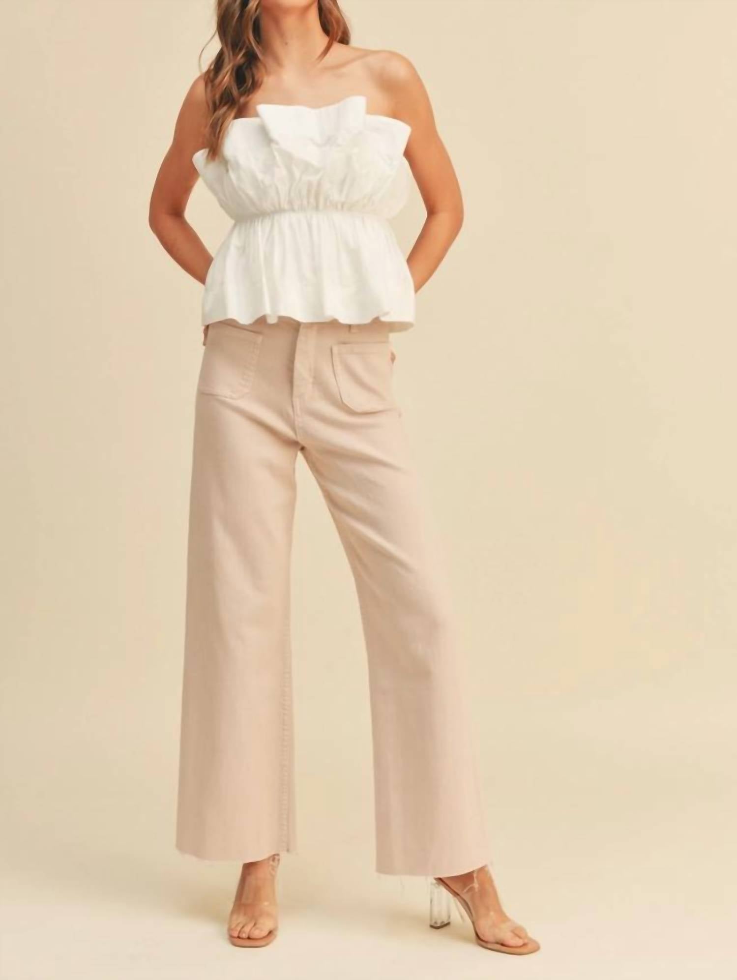 Miou Muse - Textured Fabric Tube Top