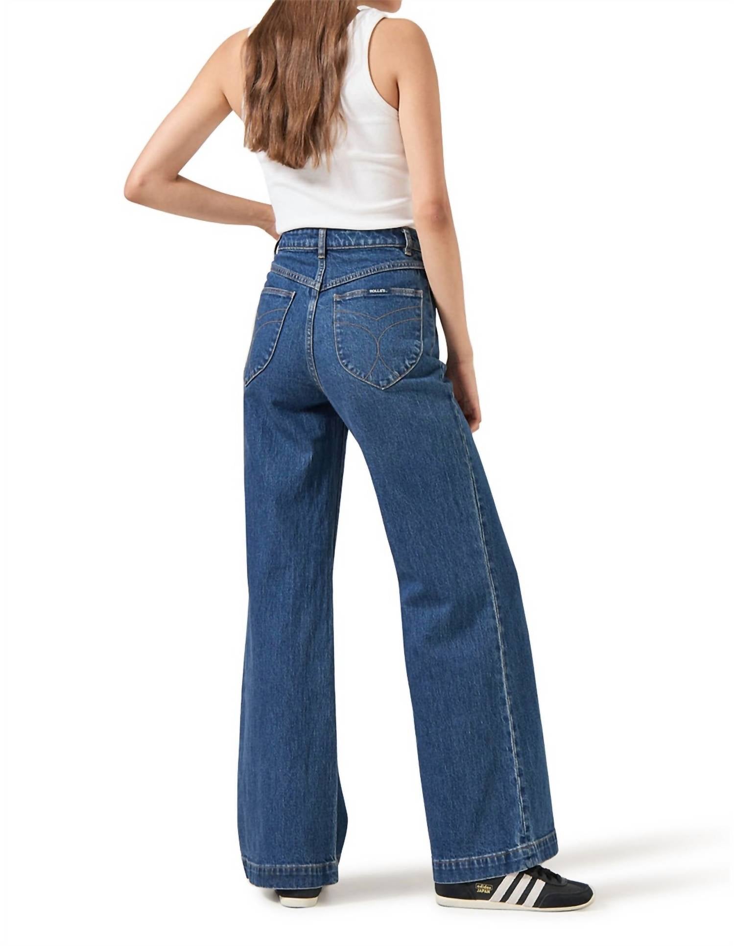 ROLLA'S Sailor Wide Leg Jeans in eco ruby blue - women's jeans - view 4