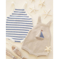Rylee + Cru Kid's Fisher Romper in sailboat - kids' item - view 4