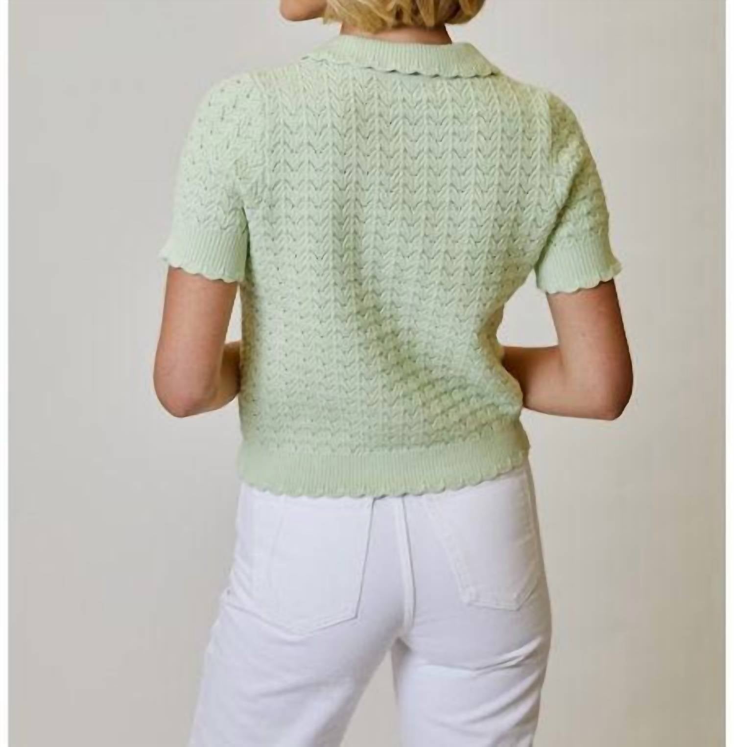 Design History - Polo Short Sleeve Sweater - FINAL SALE
