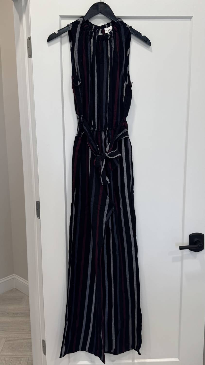 Bella Dahl - Women's Smocked Neck Tie Front Jumpsuit