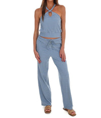 Bailey Rose - Women's All That And More Stripe Halter Top