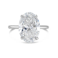 Diana M Jewels - 3.00 Ct Lab-grown Oval-cut Diamond Solitaire Ring In Four-prong Setting