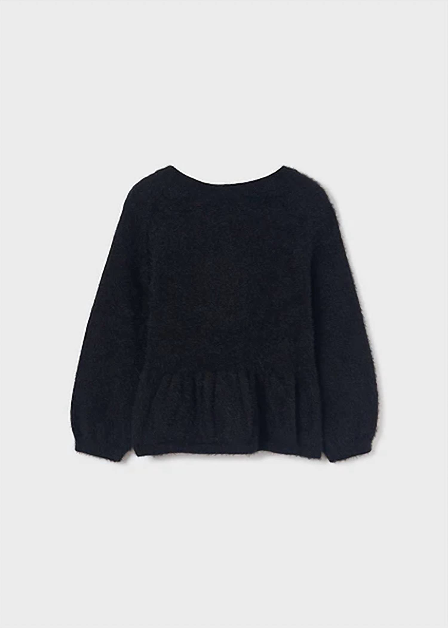 Abel & Lula - Shiny Openwork Faux Fur Sweater