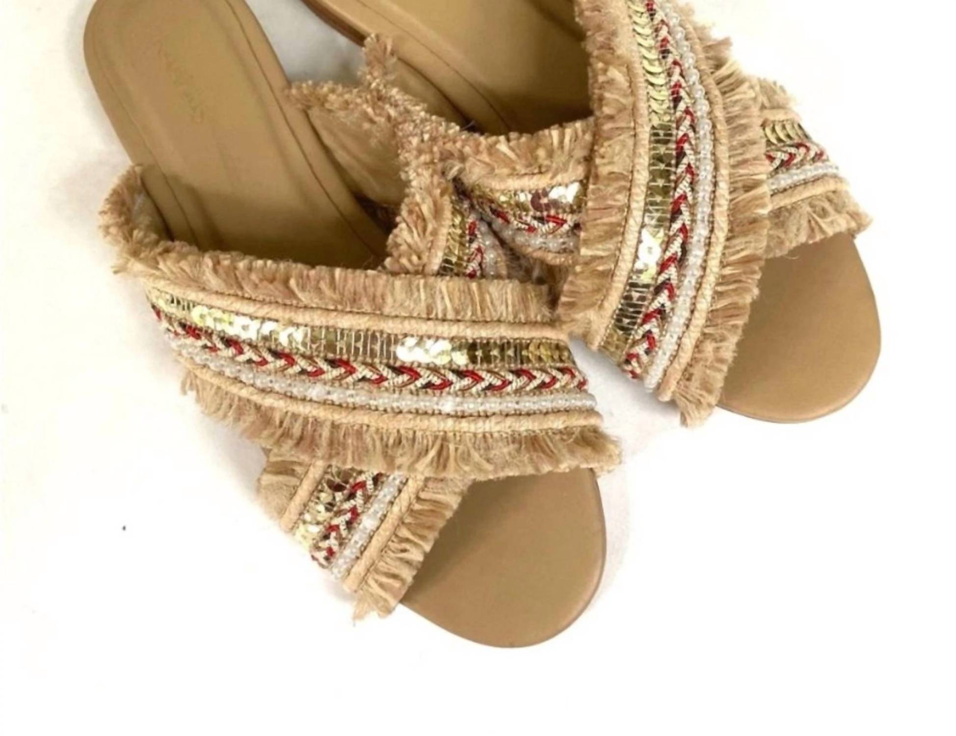 Kaanas - Women Ibiza Rafia Sequin Sandals