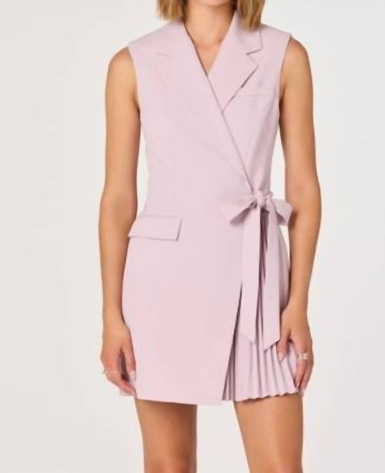 ASTR Women's Kesari Sleeveless Blazer Mini Dress in dusty pink - women's dress