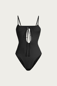 RUCHED CUTOUT ONE PIECE