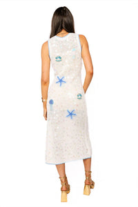 Queen Of Sparkles - Icon Knit Pailette Tank Midi Dress
