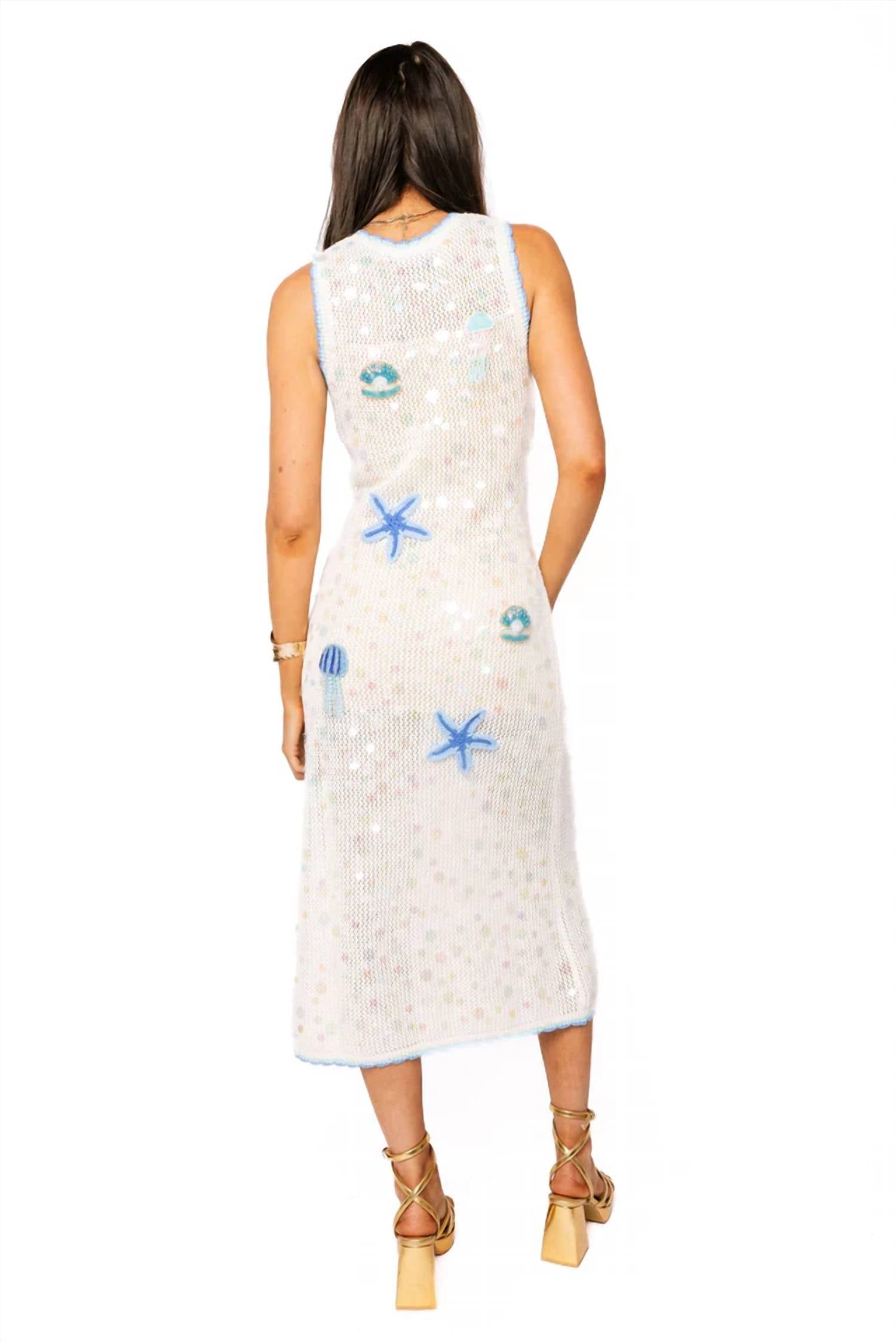 Queen Of Sparkles - Icon Knit Pailette Tank Midi Dress
