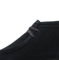 Clarks Women's Wallabee 2 Boot in black suede - women's shoe - detail view