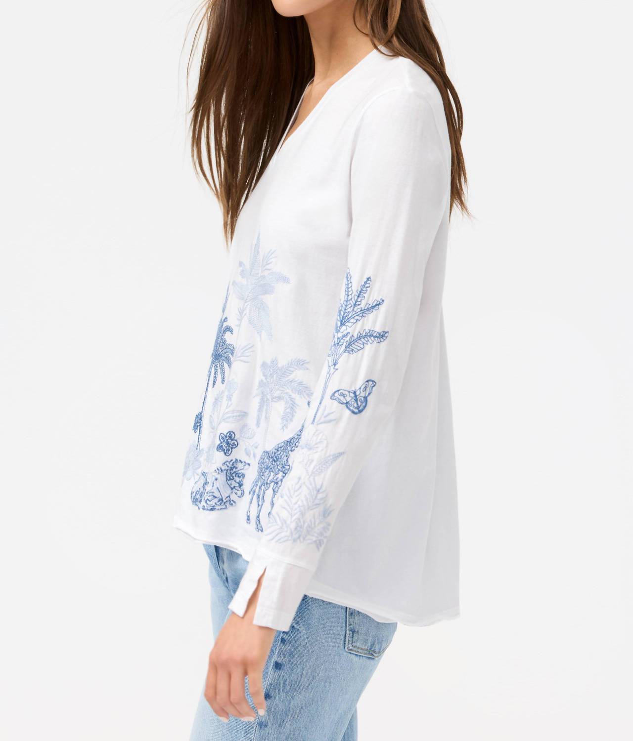 Johnny Was - RILEY SLIT SLEEVE TEE