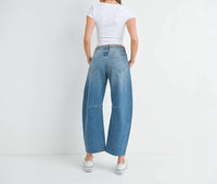 Just Black Denim - Seamed Barrel Denim Jeans