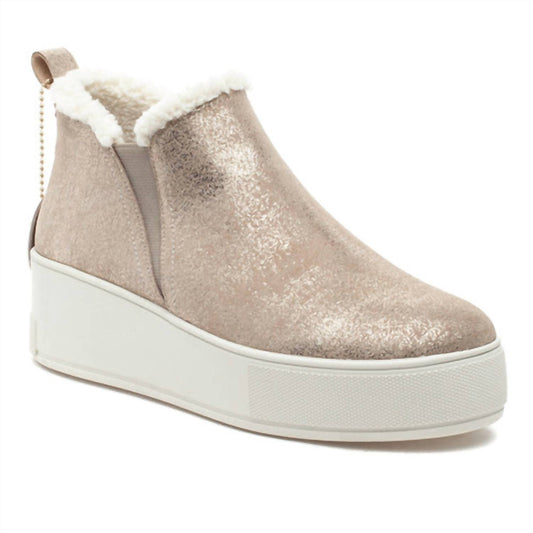 WOMEN'S MAGIC METALLIC SUEDE SNEAKER BOOT