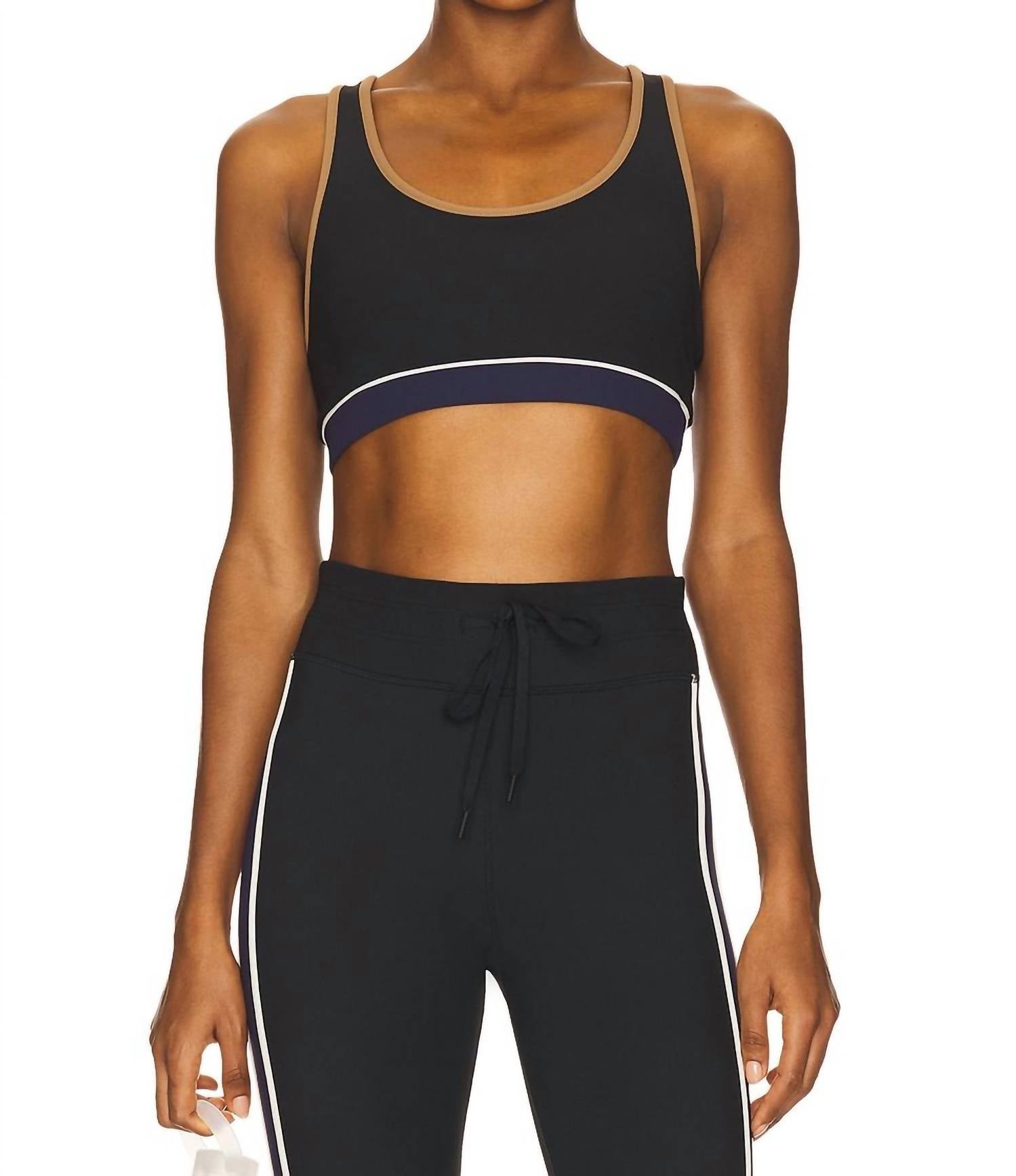 THE UPSIDE Revolver Jade Racerback Sports Bra in black - women's intimate
