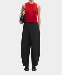 Cordera - Merino Wool Ribbed Waistcoat Top