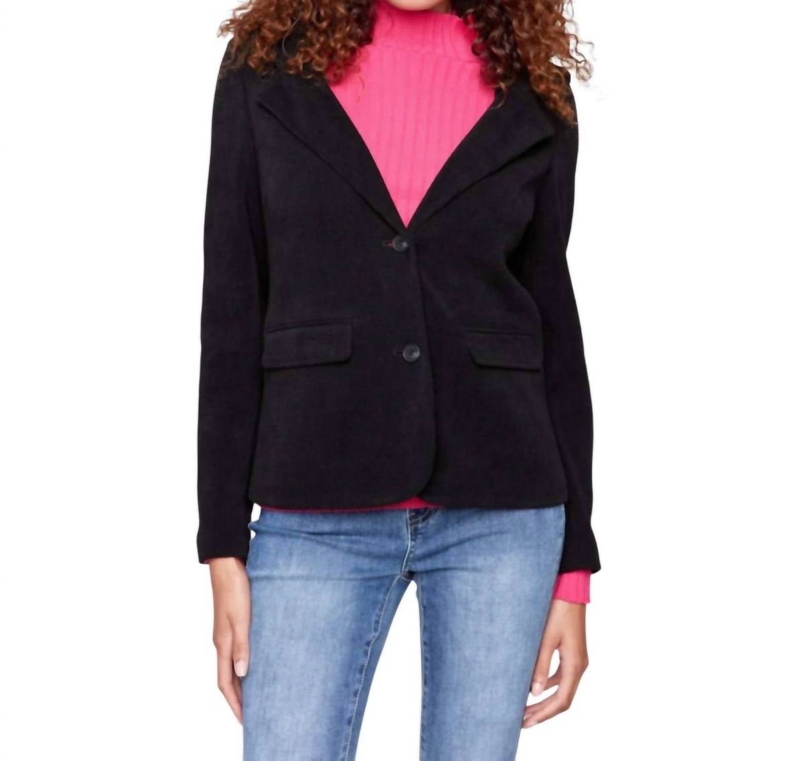 Charlie B - Knit Corduroy Hooded Blazer