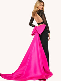 Sherri Hill - Two Piece Dress With Oversized Bow In The Back