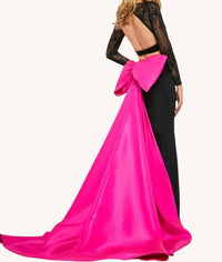 Sherri Hill - Two Piece Dress With Oversized Bow In The Back