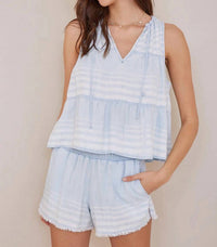Bella Dahl - Tiered Tie Neck Tank Top