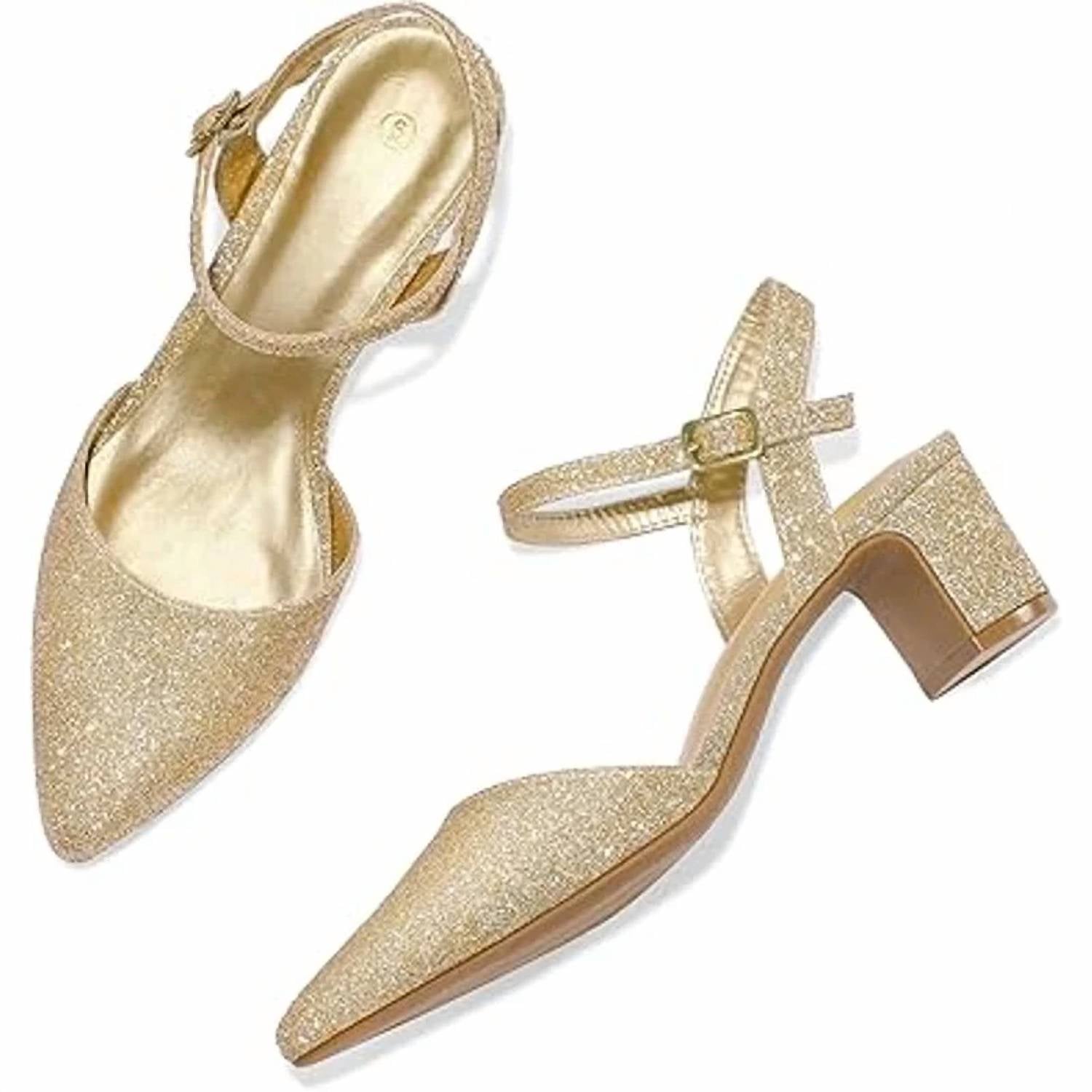 Mysoft - Women's Pointy Toe Ankle Strap Heels