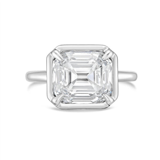 Diana M Jewels - 15.00 Ct Asscher-cut Lab-grown Diamond Solitaire Ring