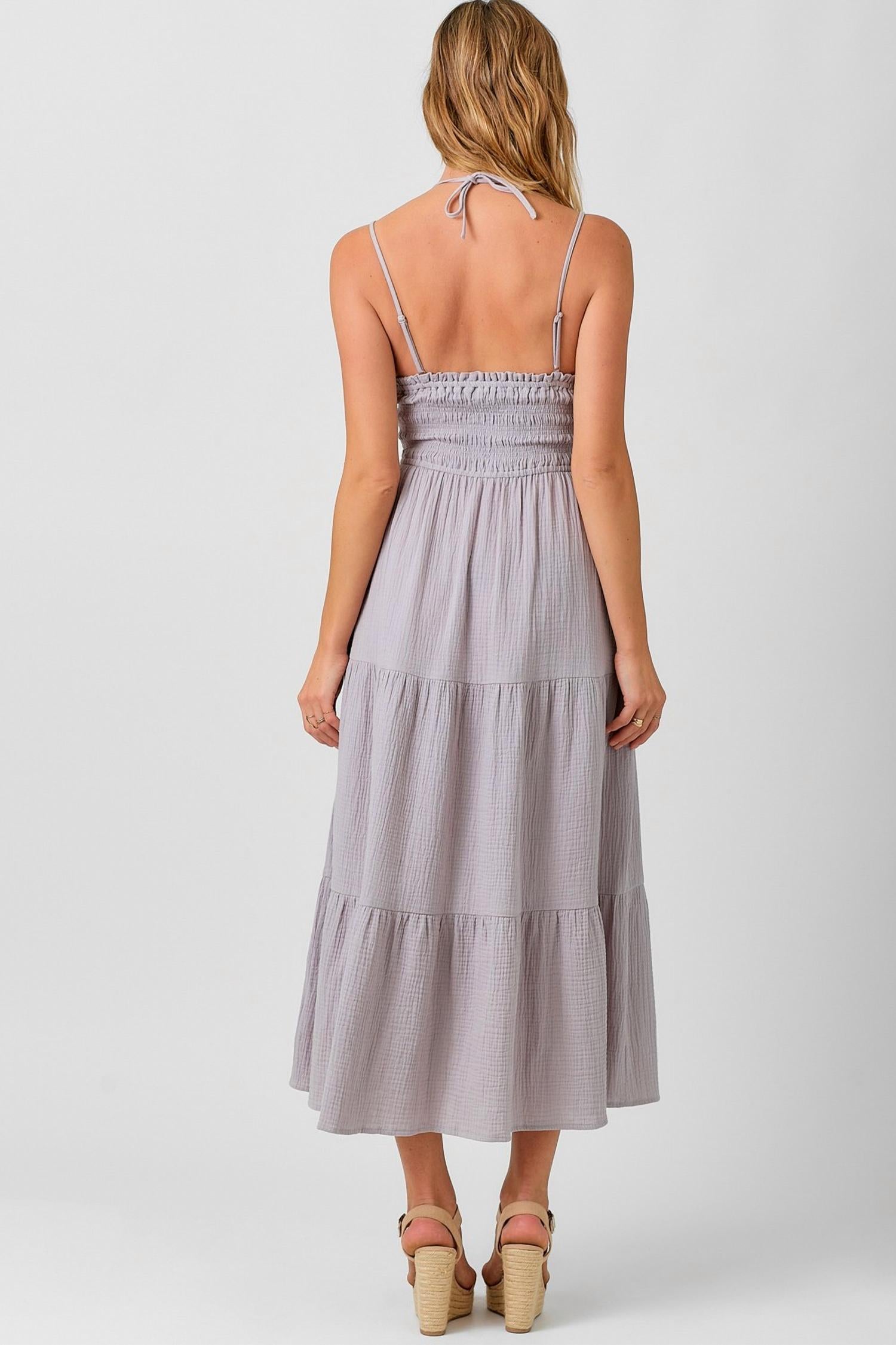 Mystree - Embroidered Tiered Dress