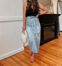 Le Lis - Heidi Midi Denim Skirt