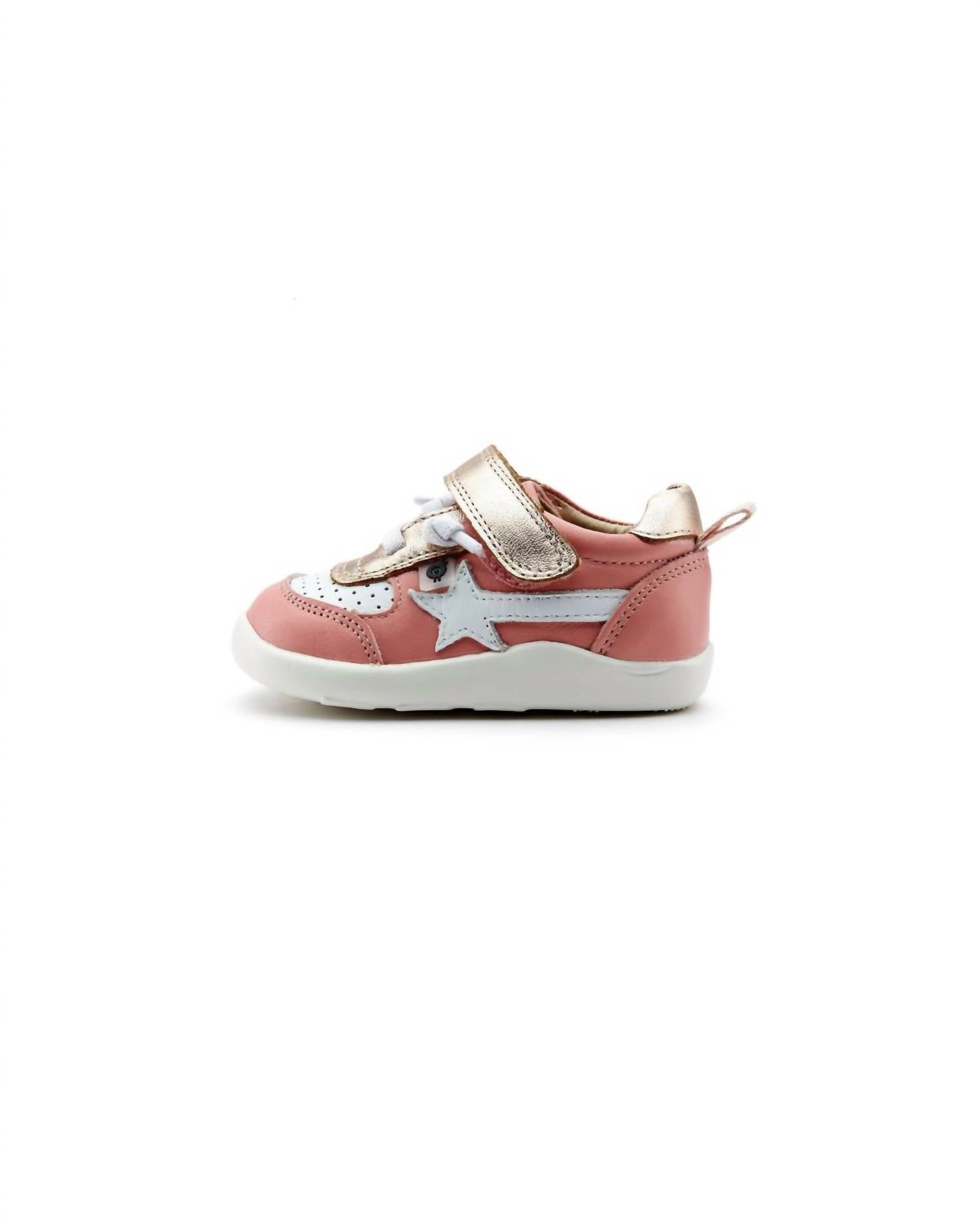 OLDSOLES Girl's Ground Work Sneakers in rossini snow copper - kids' sneaker - detail view
