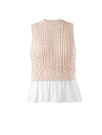 525 America - Camilia Mixed Media Cable Tank
