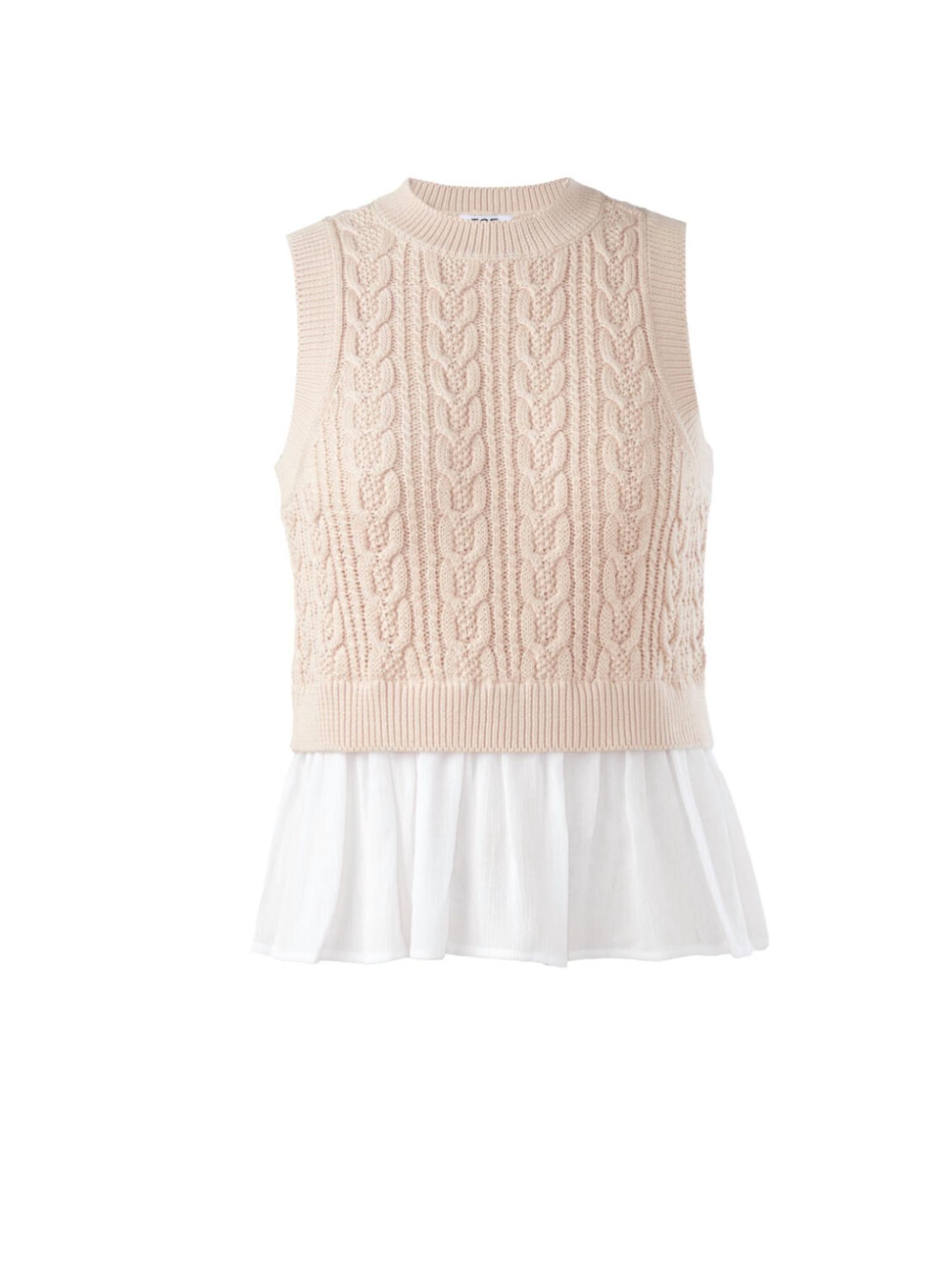 525 America - Camilia Mixed Media Cable Tank