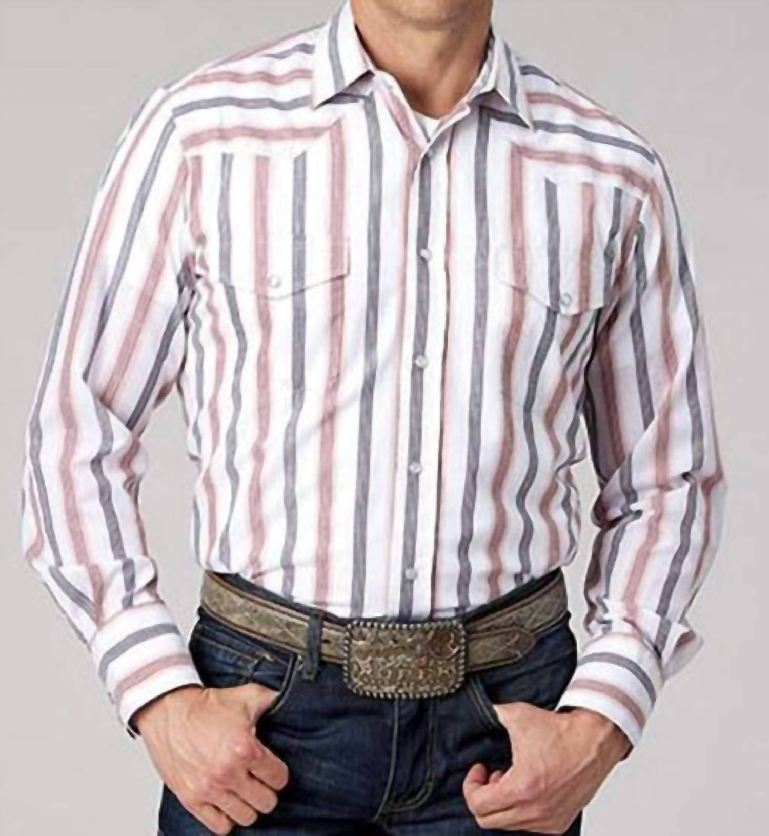 Roper - Classic Blended Snap Long Sleeve Western Shirt