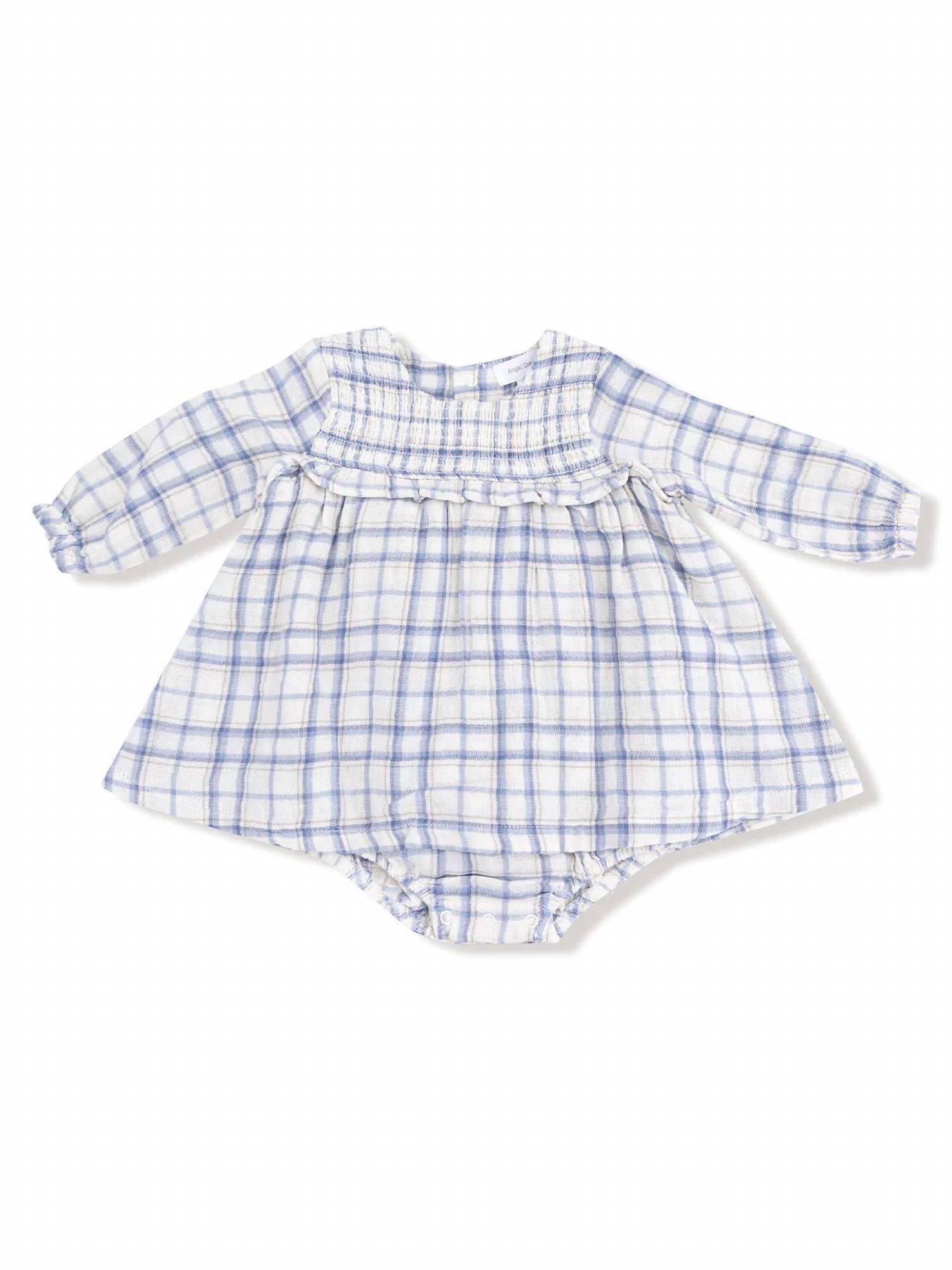 Angel Dear - Plaid Smocked Ruffle Dress