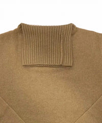 Jumper1234 Women's Lightweight Roll Collar Turtleneck Sweater in sandstone camel - women's sweater - alternate view