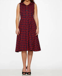 Orchid Bloom - Plaid Swing Dress