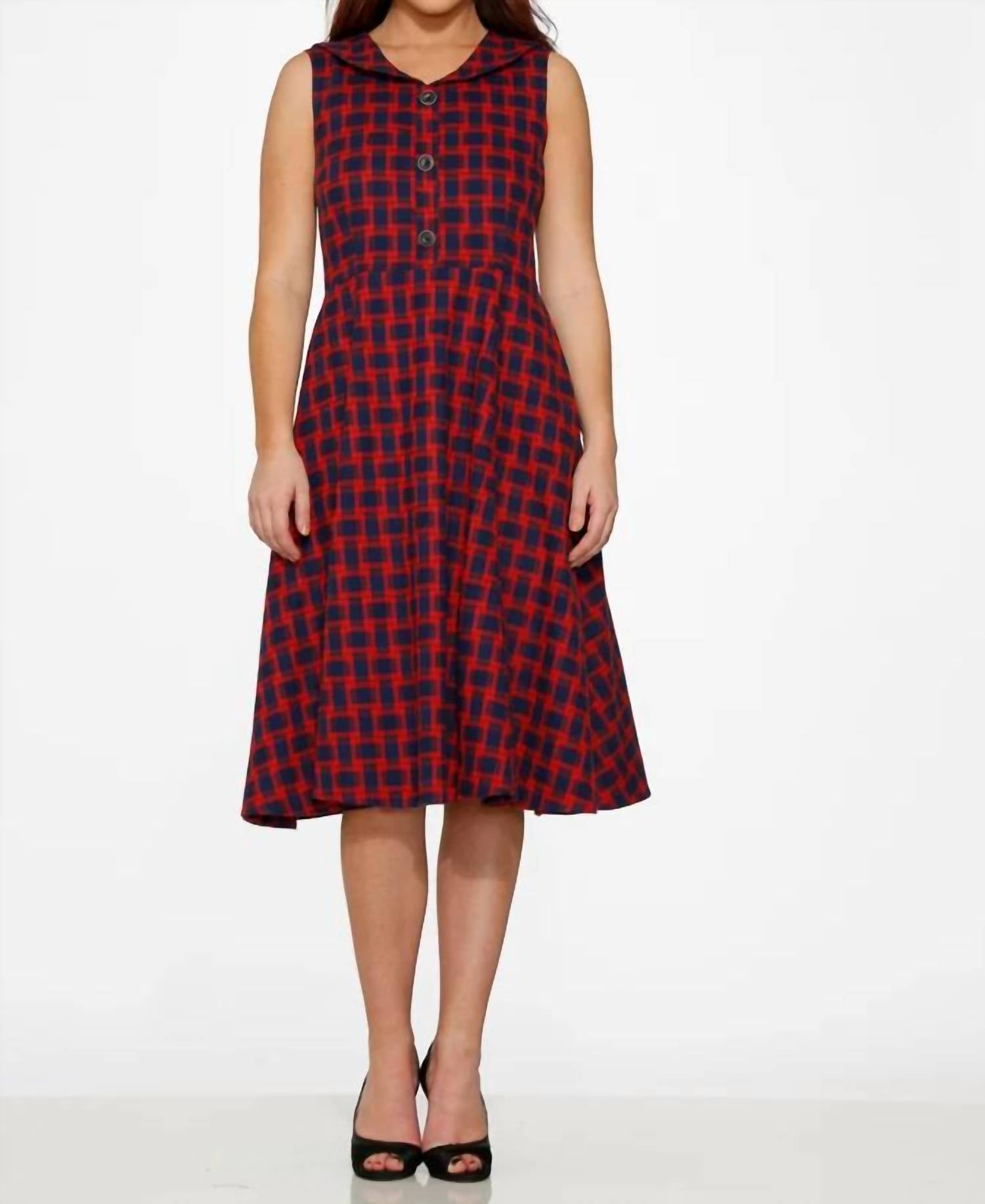 Orchid Bloom - Plaid Swing Dress