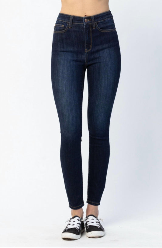 Judy Blue - Women's High-waist Back Phone Yoke Skinny Jeans