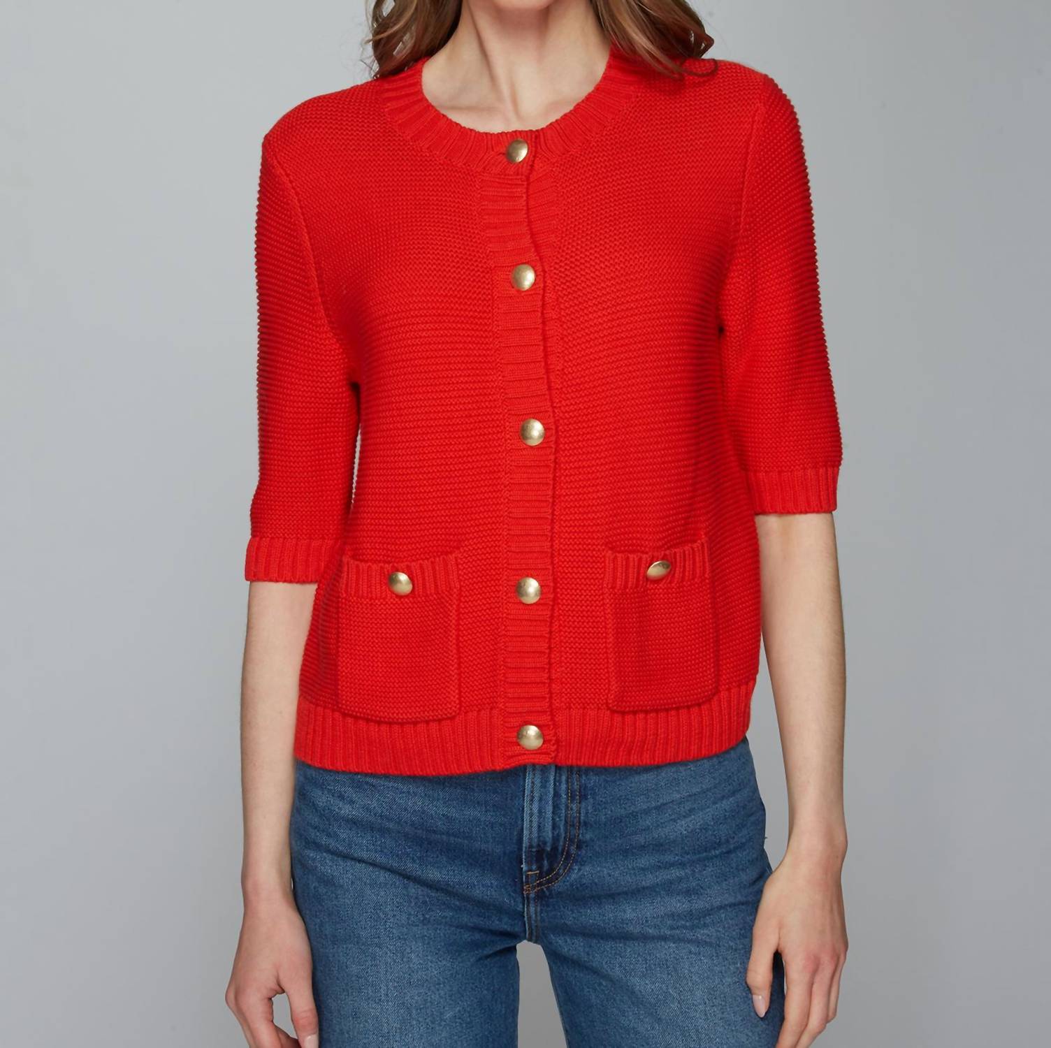 Autumn Cashmere - Button Front Elbow Sleeve Jacket
