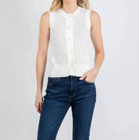 Brodie Cashmere - Mix Pointelle Tank