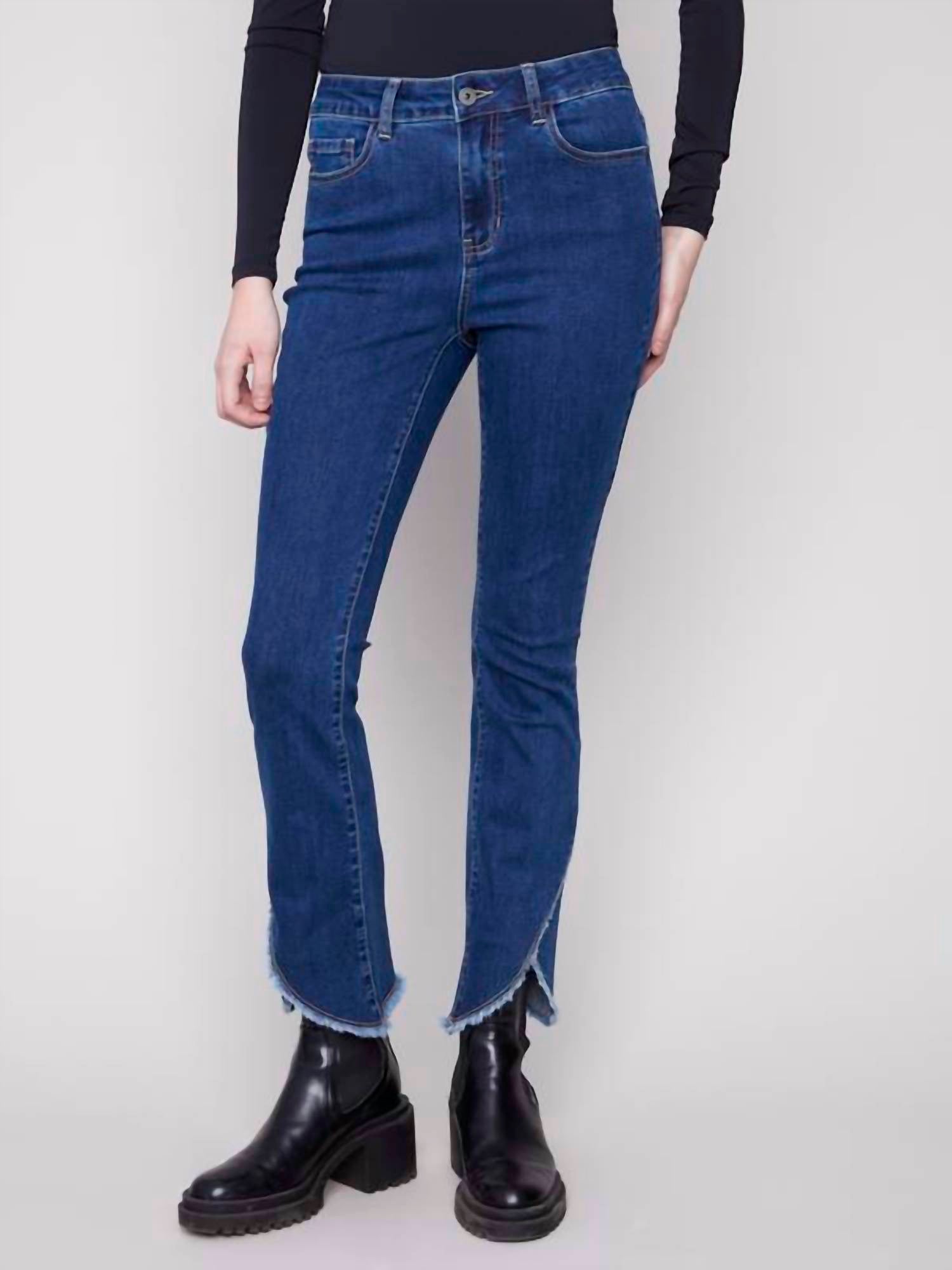 Charlie B - Bootcut Tulip Hem Stretch Denim Pants