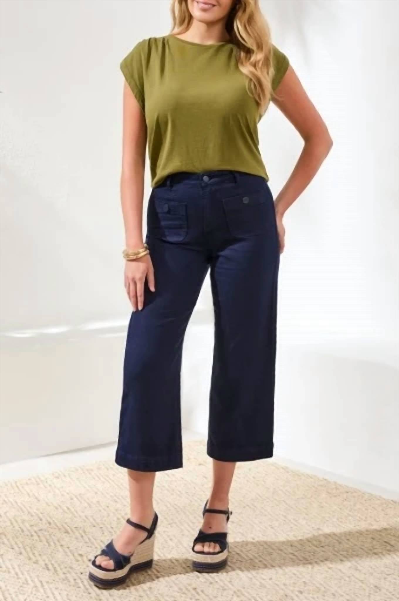 Tribal - Sophia Hugging Crop Palazzo Jeans