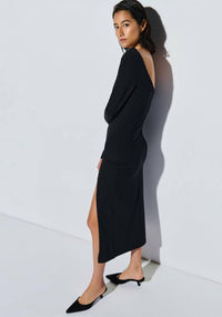Nation LTD Alma Column Dress in jet black - women's dress - alternate view
