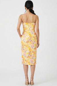 Laundry By Shelli Segal - Floral Print Skirt Overlay Spaghetti Strap Dress