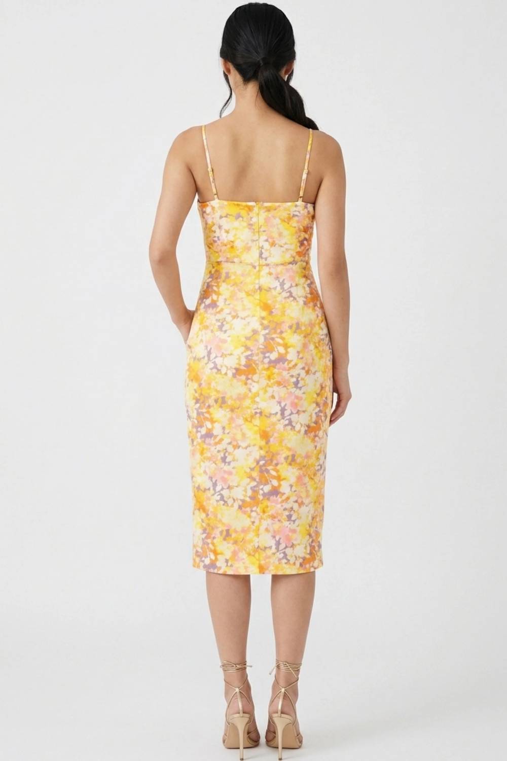 Laundry By Shelli Segal - Floral Print Skirt Overlay Spaghetti Strap Dress