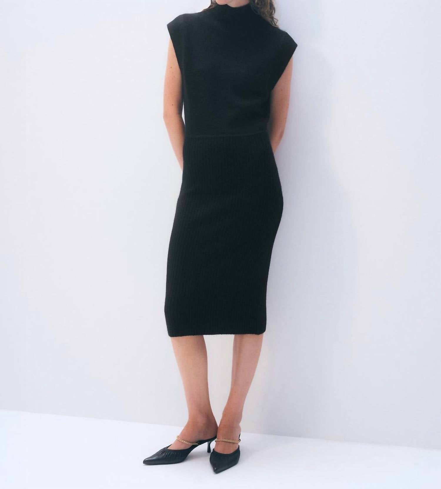 White + Warren - Cashmere Sleeveless Midi Dress