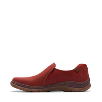 Clarks Women's Orlene Slip On Shoes in chestnut nubuck - women's flats - detail view
